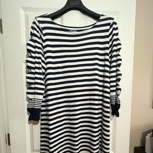 NWOT Stripped Navy & White Dress